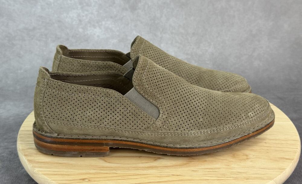 HS Trask Men's Size 10.5M Shoes Brown Suede Slip On Casual Vibram Loafers